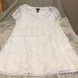 Forever 21 sunflower floral shift dress Sz M